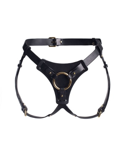 Panties for strap-on "West" Black | Black / Gold / 3XL