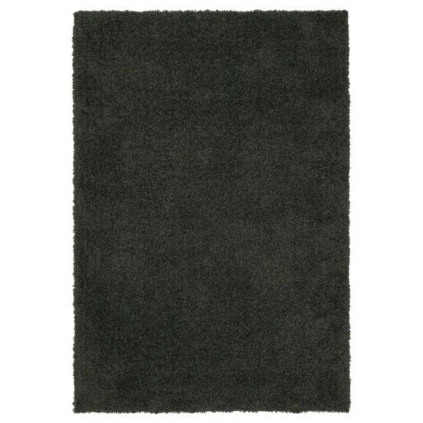 VINDEBÄK Rug, high pile - dark green 133x195 cm (4 ' 4 "x6 ' 5 ")