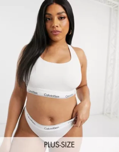 Calvin Klein Cotton thong in white