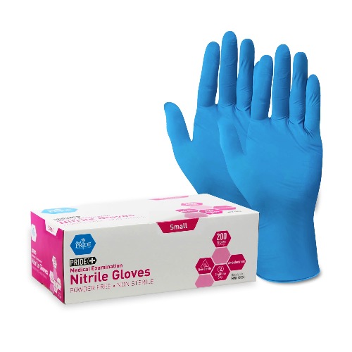 Medpride Medical Examination Nitrile Gloves|Small Box of 200| Blue, Latex/Powder-Free, Non-Sterile Exam Gloves| Professional Grade for Hospitals, Law Enforcement, Tattoo Artists, First Response - Large (Pack of 200)