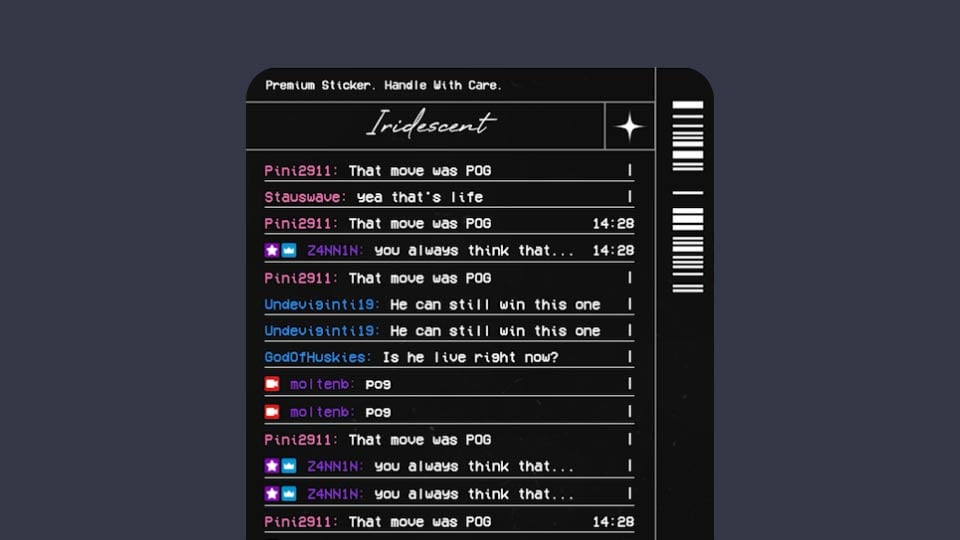 Iridescent - Chat Box