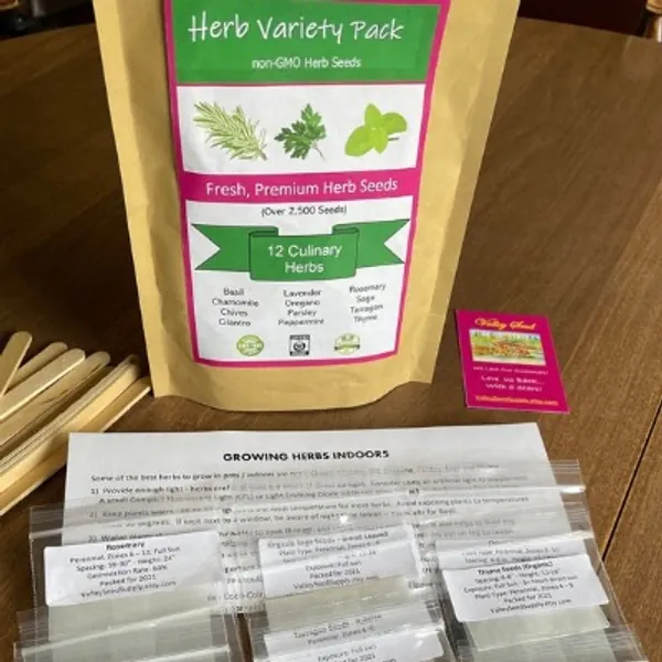 Herb Seed 12 Pack Including Basil Chives Cilantro Parsley | Etsy