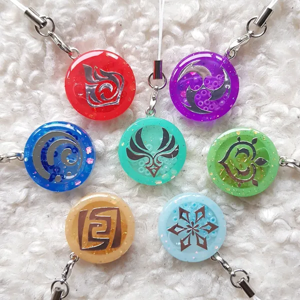 Elemental Vision Resin Shaker Switch Phone Charm - Made to Order