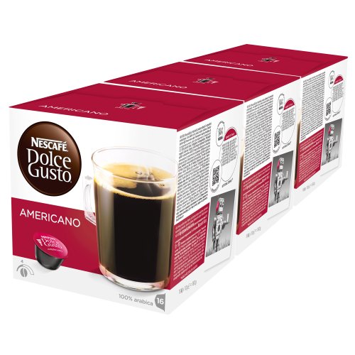 NESCAFÉ Dolce Gusto Caffè Americano, Pack of 3 (Total 48 Capsules, 48 Servings) - coffee - 160 g (Pack of 3)