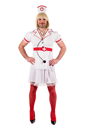 Fun Shack Male Nurse Costume Men, Nurse Outfit Men, Stag Do Outfit, Stag Costumes For Men, Naughty Nurses Outfit Fancy Dress - XL - Naughty Nurse