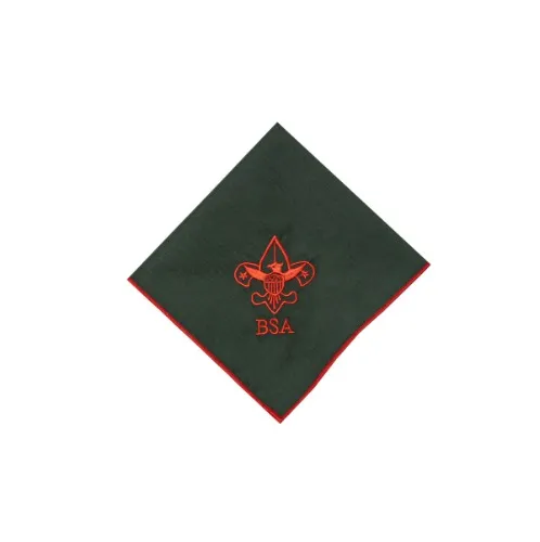 BSA Universal Emblem Embroidered Neckerchief, Green | Boy Scouts of America