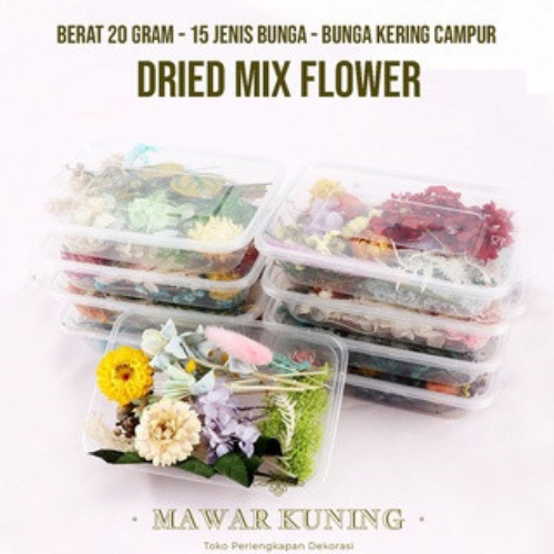 [ 20 Gram ] Dried Mix Flower / Bunga Kering Campur di Toko Mawar Kuning | Tokopedia