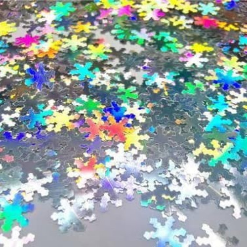 SNOWFLAKE HOLOGRAM GLITTER / gliter salju snow slime hiasan craft di Clover Lynn Store | Tokopedia