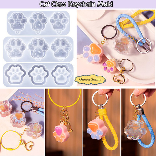 Cetakan Resin Gantungan Kunci Model CAT PAW Tapak Jejak Cakar Kaki Kucing Mold Resin Pendant Keychain Cetakan Silikon - A-Besar di Queen Sunny | Tokopedia