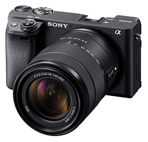 Sony Alpha a6400 Mirrorless Camera: Compact APS-C Interchangeable Lens Digital Camera with Real-Time Eye Auto Focus, 4K Video, Flip Screen & 18-135mm - E Mount Compatible Cameras ILCE-6400M/B - w/18-135mm Lens - Base