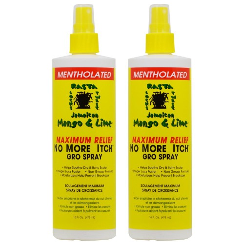 Jamaican Mango & Lime No More Itch Gro Spray Maximum Relief 16oz"Pack of 2" - 