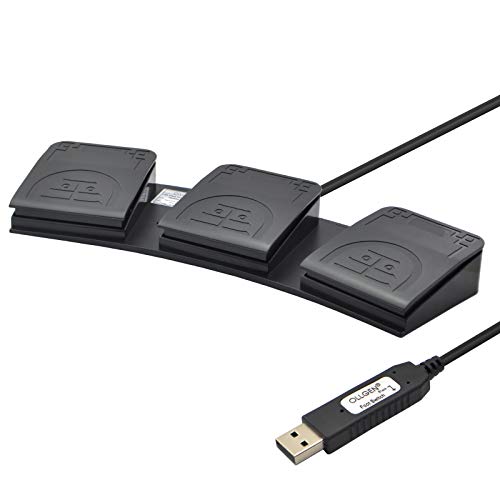 OLLGEN Triple USB Foot Pedal Mechanical Switch Control 3 Three Key Program Computer Keyboard Mouse String Game Macro MIDI Cotroller Action HID