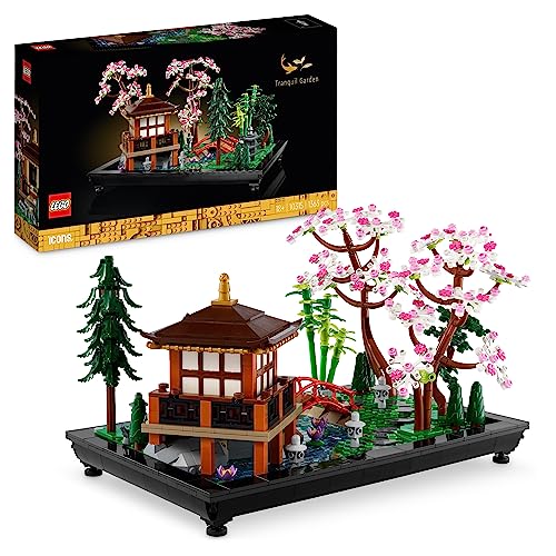 LEGO Icons Tranquil Garden, Botanical Zen Garden Kit for Adults with Lotus Flowers, Desk Decoration, Inspired by Japanese Traditions, Mother's Day Treat, Gift for Women, Men, Mum or Dad 10315 - Single