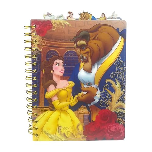 Innovative Designs Disney Beauty and the Beast Journal Notebook, Spiral Bound, 144 Lined Pages, 8 x 7 inches - Beauty and the Beasts