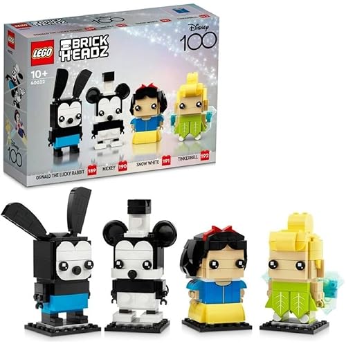 LEGO BrickHeadz Disney 100th Celebration Mickey Mouse, Snow White, Tinkerbell & Oswald The Lucky Rabbit - White