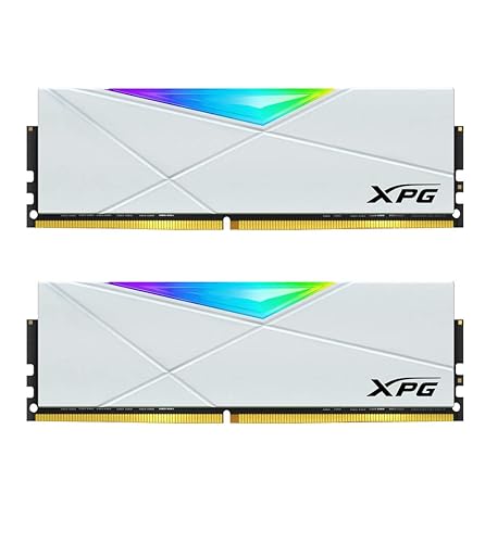 XPG DDR4 D50 RGB 16GB (2x8GB) 3200MHz PC4-25600 U-DIMM 288-Pins Desktop Memory CL16 Kit White (AX4U32008G16A-DW50) - 16GB (2x8GB) - 3200Mhz - White