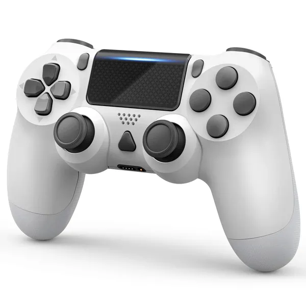 Nolansend Wireless Controller for PS4, Remote Game Controller with Dual Vibration Gamepad Joystick Controller Compatible with Playstation 4(White)
