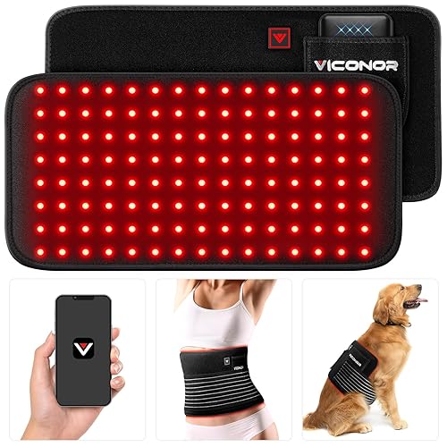 Red Light Therapy Belt for Body Comfort - Wireless APP-Controlled Wearable Dual Power Modes (Large)