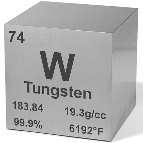 Tungsten 1.5" Metal Density Cube 1 Kilogram