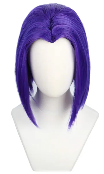 Codeven Short Hair Wigs Halloween Costume Cosplay Wig for Women (purple)