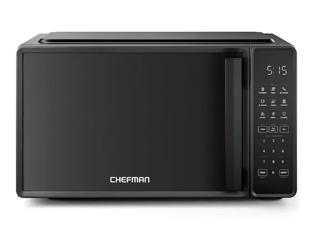 Chefman Countertop Microwave 0.7 Cu. Ft. Digital Stainless Steel Microwave 700 Watts with 6 Auto Menus, 10 Power Levels, Eco Mode, Memory, Mute Function, Child Safety Lock, Easy Clean - 0.7 Cu. Ft
