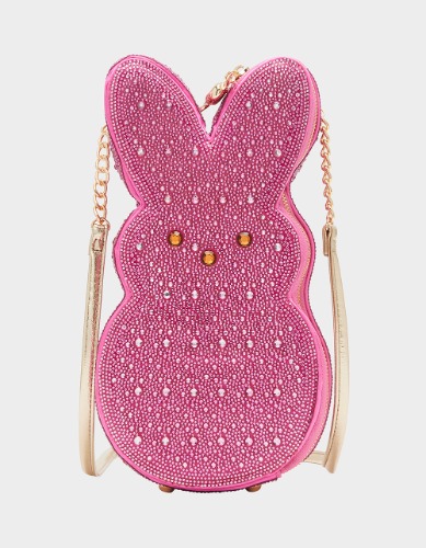 PEEPS® RHINESTONE BUNNY CROSSBODY PINK | PINK / ONESZ / PNK