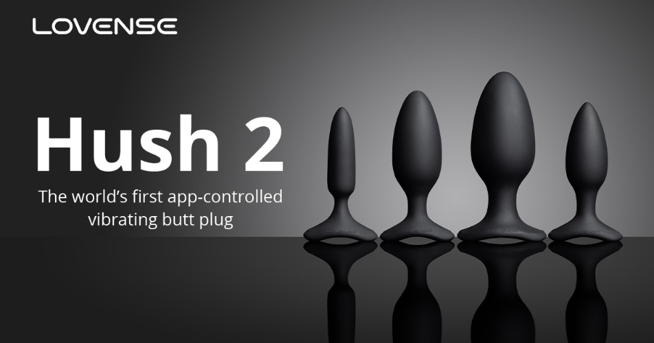 Lovense® Hush 2: App remote control vibrating butt plug for men/women!