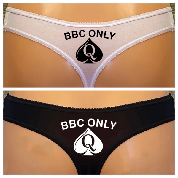 QOS BBC ONLY Cotton Thongs with the design on the rear