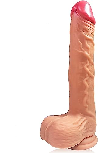 10 Inch Hyper Realistic Dildo for Beginners Advanced Lifelike Huge Dildo Strong Suction Cup Flexible Cock with Hands-Free Play Realistic Penis for G-Spot Stimulation Dildos Anal Sex Toys