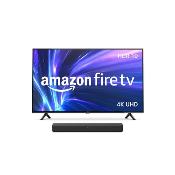 Amazon Fire TV 43" 4-Series 4K UHD smart TV bundle with Amazon Fire TV Soundbar - (2.0 speaker)
