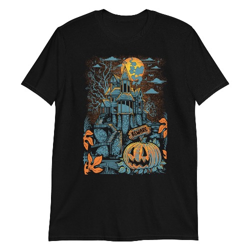 'October Nights' Short-Sleeve Halloween Pumpkin Spooky Unisex T-Shirt - M