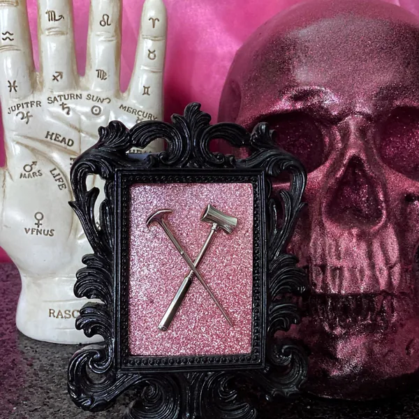 3D Lobotomy Tools Lapel Pin Brain Surgery Psychiatry Insane Asylum