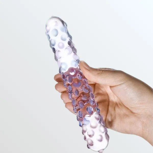 Gläs Purple Rose Nubby 6.5 Glass Dildo