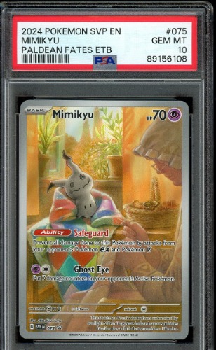 Pokemon SVP Mimikyu Paldean Fate ETB Promo SVP075 PSA 10 GEM MINT