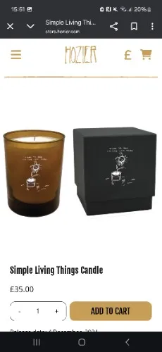 Hozier candle