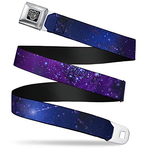 Buckle-Down Seatbelt Belt - Galaxy Arch Black/Gray/White - 1.0" Wide - 20-36 Inches in Length - 1.0" Wide - 20-36 Inches in Length