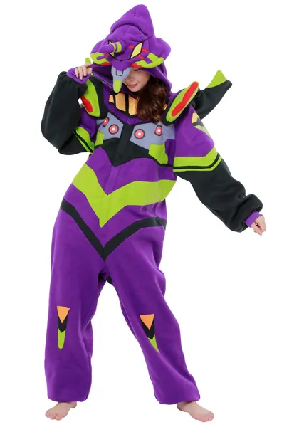 SAZAC Kigurumi - Evangelion Unit-01 - Eva-01 - Onesie Jumpsuit Halloween Costume - Adult - 