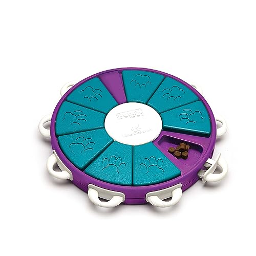 Outward Hound Nina Ottosson Dog Twister Dog Puzzle Interactive Treat Puzzle Dog Enrichment Dog Toy, Level 3 Advanced, Purple - Dog Twister