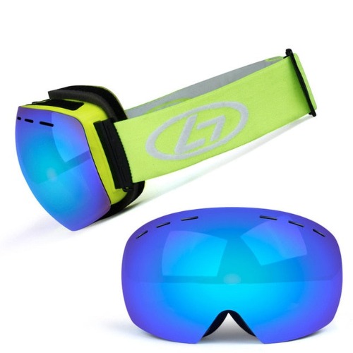 Double Layers UV 400 Protection Anti Fog Ski Goggles - Blue