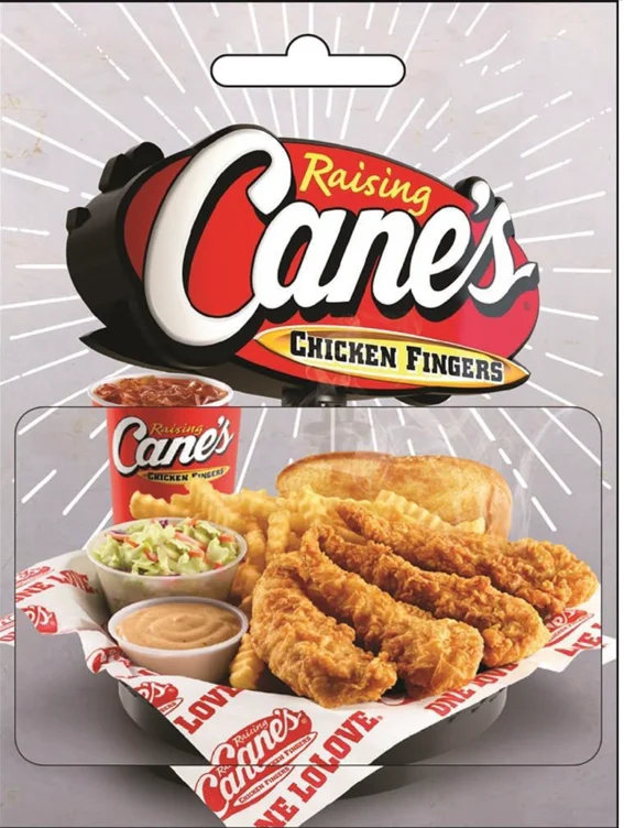Raising canes gift card