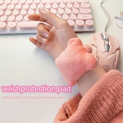 1pc Cute Mouse Pad Wristrest Small Hand Pillow Elastic With Keyboard Typing Anti Wear Hand Rest Hand Pad Office Wrist Support