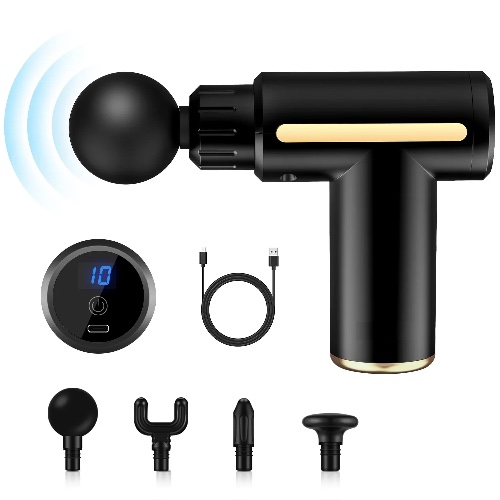 Compact Handheld Muscle Massager - Black