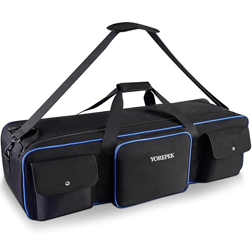 YOREPEK Tripod Carrying Case Bag 40.5", Resistant Light Stand Bag with 2 Protective Pads, Photo Studio Equipment Case fit Tripods Manfrotto, Monopods, Speaker Stands, Umbrellas, Accessories, Travel - 40.5*9.5*9.5