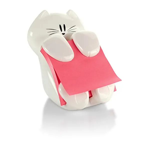 Post-it Pop-up Note Dispenser, Cat design, 3x3 in, 1 Dispenser/Pack (CAT-330,White) - Cat Dispenser