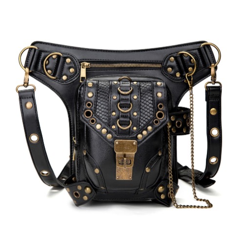 Gothic Steampunk Leather Holster Hip Purse