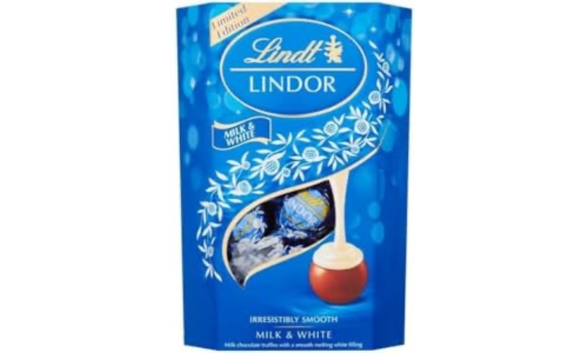 Lindt Lindor Milk and White Chocolate Truffles Box - Approx 16 balls, 200 g - Milk and White - 200 g (Pack of 1)