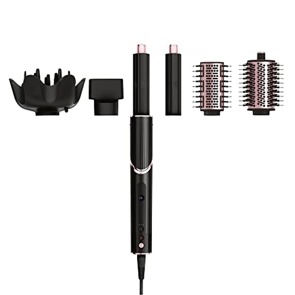 Shark FlexStyle 5-in-1 Air Styler and Hair Dryer with Auto-Wrap Curlers, Paddle Brush, Oval Brush, Concentrator, Diffuser and Storage Case, No Heat Damage, Black/Rose Gold HD440UK