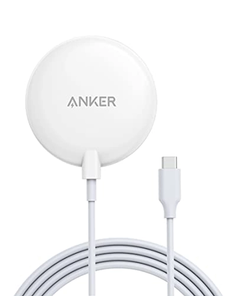 Anker Wireless Charger, Magnetic Pad with 5 ft Built-In USB-C cable, 313 Magnetic Wireless Charger (Pad) Only for iPhone 13/13 Pro / 13 Pro Max / 13 mini/iPhone 12/12 Pro / 12 mini (No AC Adapter)