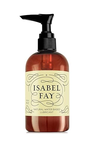 Isabel Fay Natural Water Based Personal Lubricant for Sensitive Skin, No Parabens, No Glycerin, 8 oz - 8 Ounce (Pack of 1)