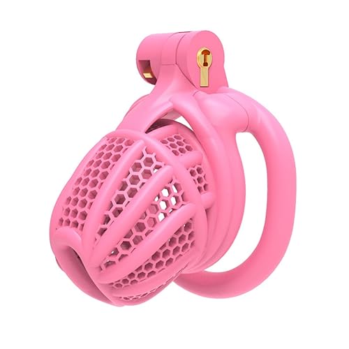 Pink Breathable Male Resin Cage Lower Limb Protector (Flat Ring) A248